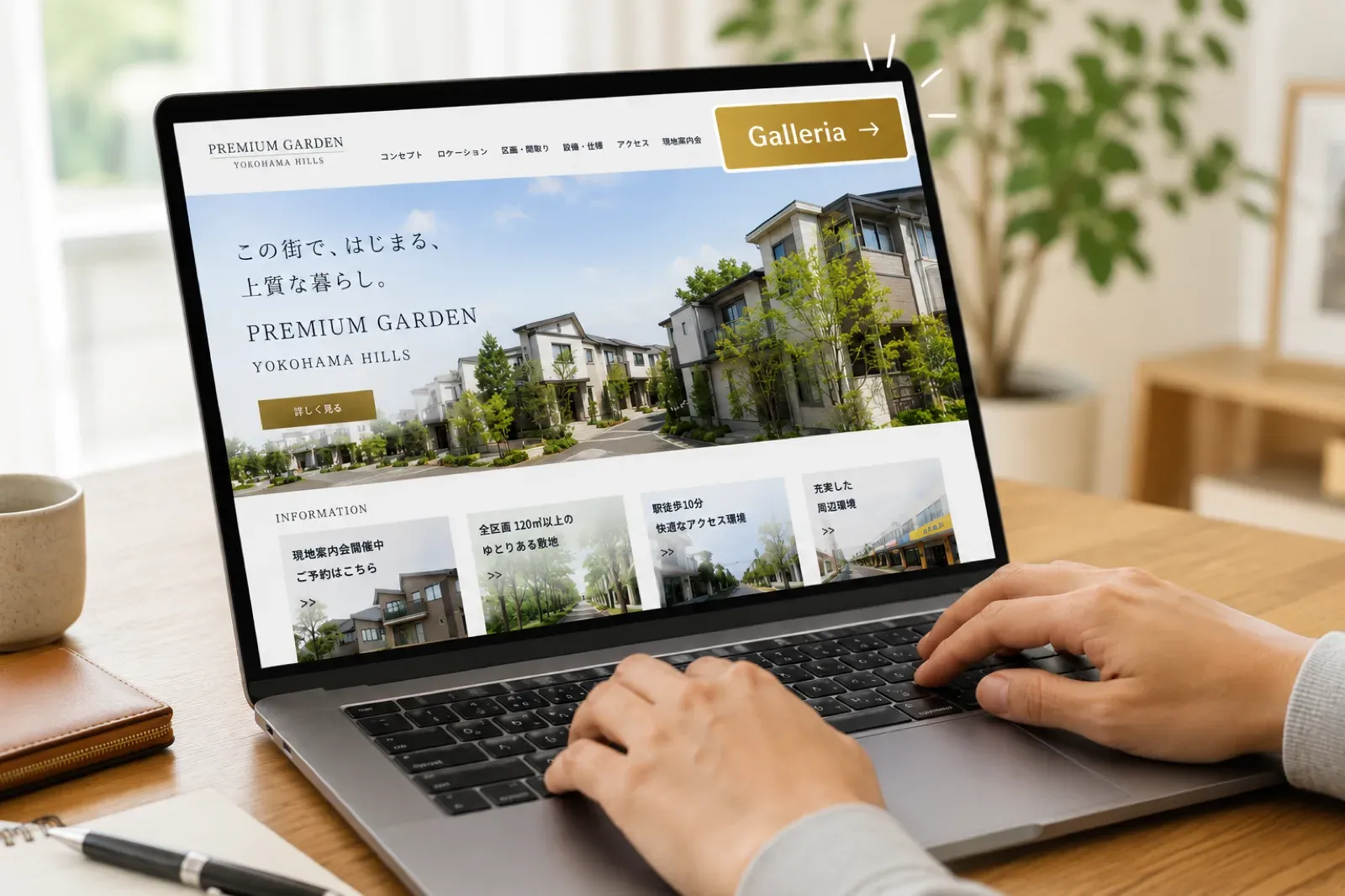 限定サイトとしての活用 — Galleriaの画面イメージ